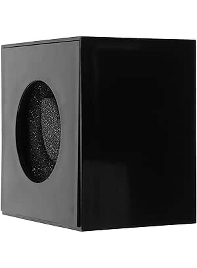 Black Desktop Microphone Stand Holder 7 1 X 5 Inch Plastic Mic Bracket Base - Image 1