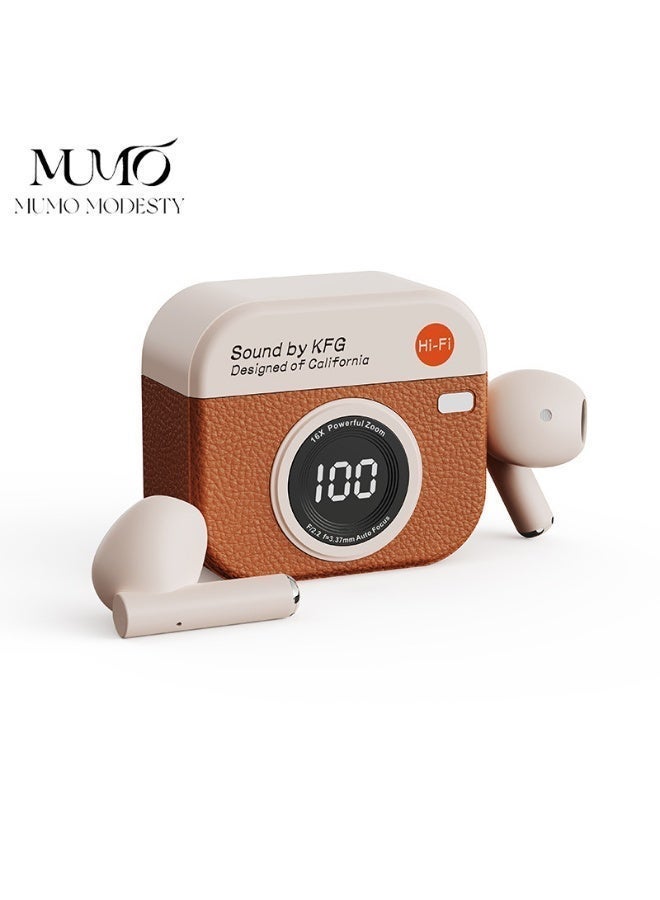 mumo Mumo Wireless Earphones Half Retro Design Long Battery Life Led Digital Display Headphones Z9ADA090A9511969C0651Z