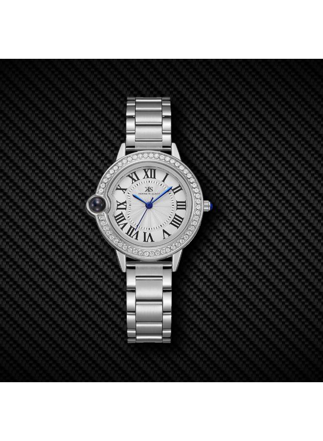 KENNETH SCOTT Women's Stainless Steel Analog Watch K22530-SBSW - 34 mm - Image 5