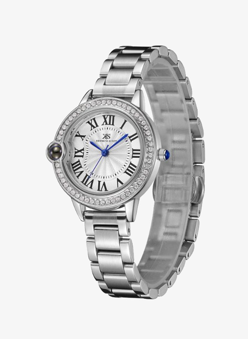 KENNETH SCOTT Women's Stainless Steel Analog Watch K22530-SBSW - 34 mm - Image 2