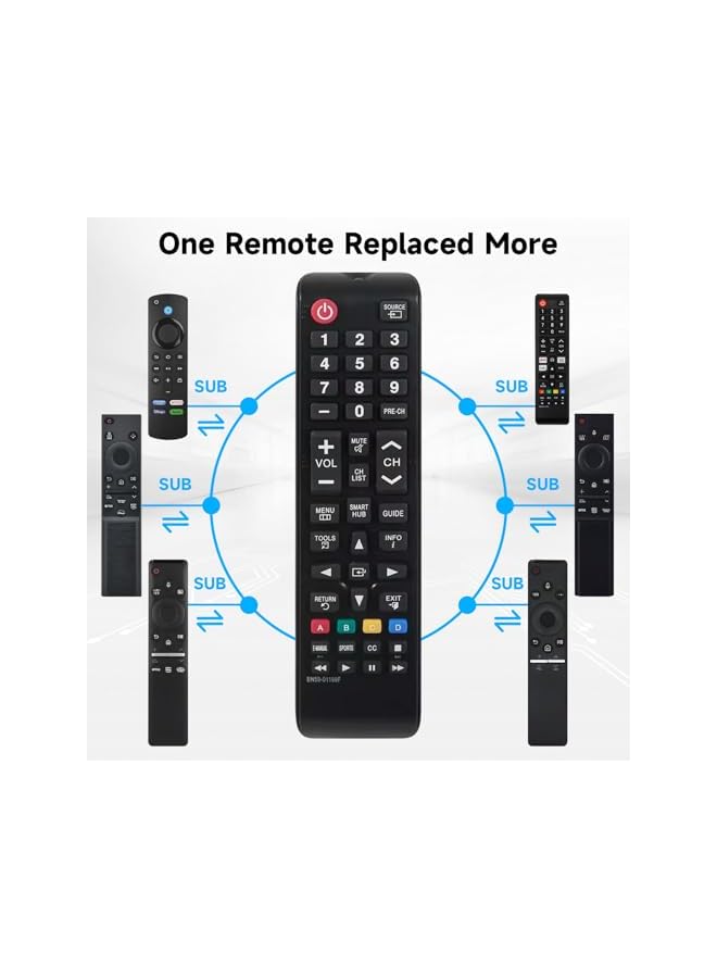 The Bros Universal for Samsung TV Remote Control, Remote Replacement for All Samsung Smart LCD LED SUHD UHD HDTV 3D TVs Compatible All Smart Samsung TVs Remote(Batteries not included) - Image 5