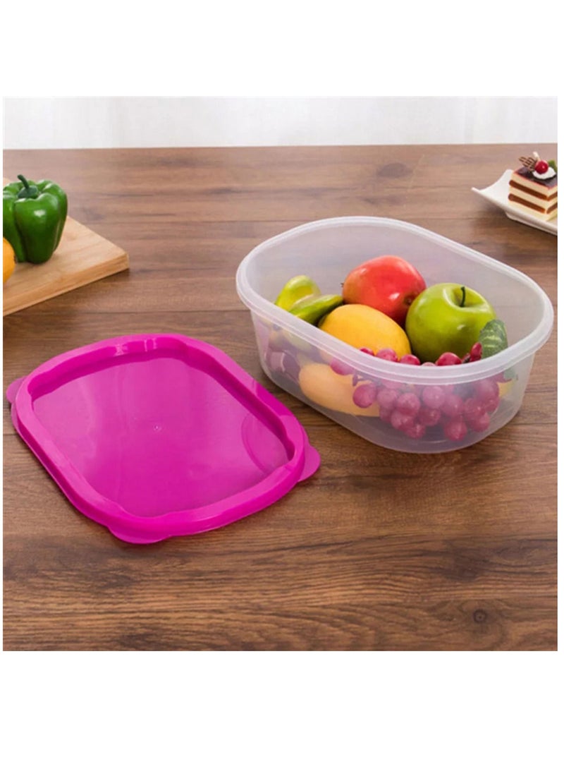 SAQOWARE 6 Peice Food Container Sett with Lid/Plastic Transperent Kitchen Storage Containers - Image 2