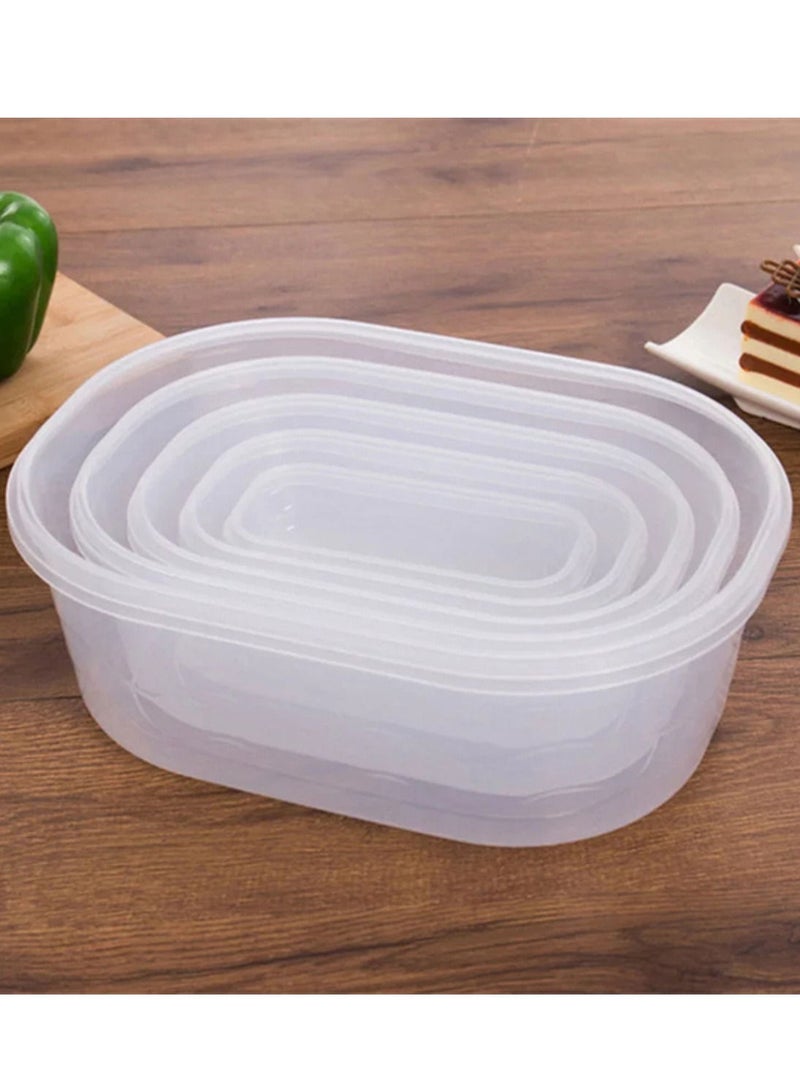 SAQOWARE 6 Peice Food Container Sett with Lid/Plastic Transperent Kitchen Storage Containers - Image 3