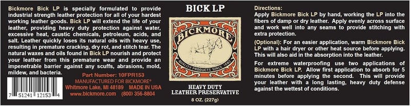 Bickmore Heavy Duty Leather Preservative 8oz - Image 2