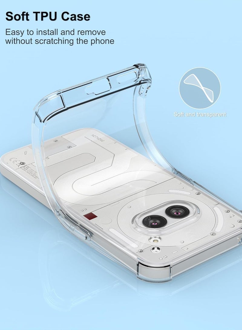 BORTONY Nothing Phone 2a Clear Case Cover with Reinforced Corner Bumper Slim Fit Shockproof Flexible TPU Case for Nothing Phone 2a 5G 6.7-inch - Image 3