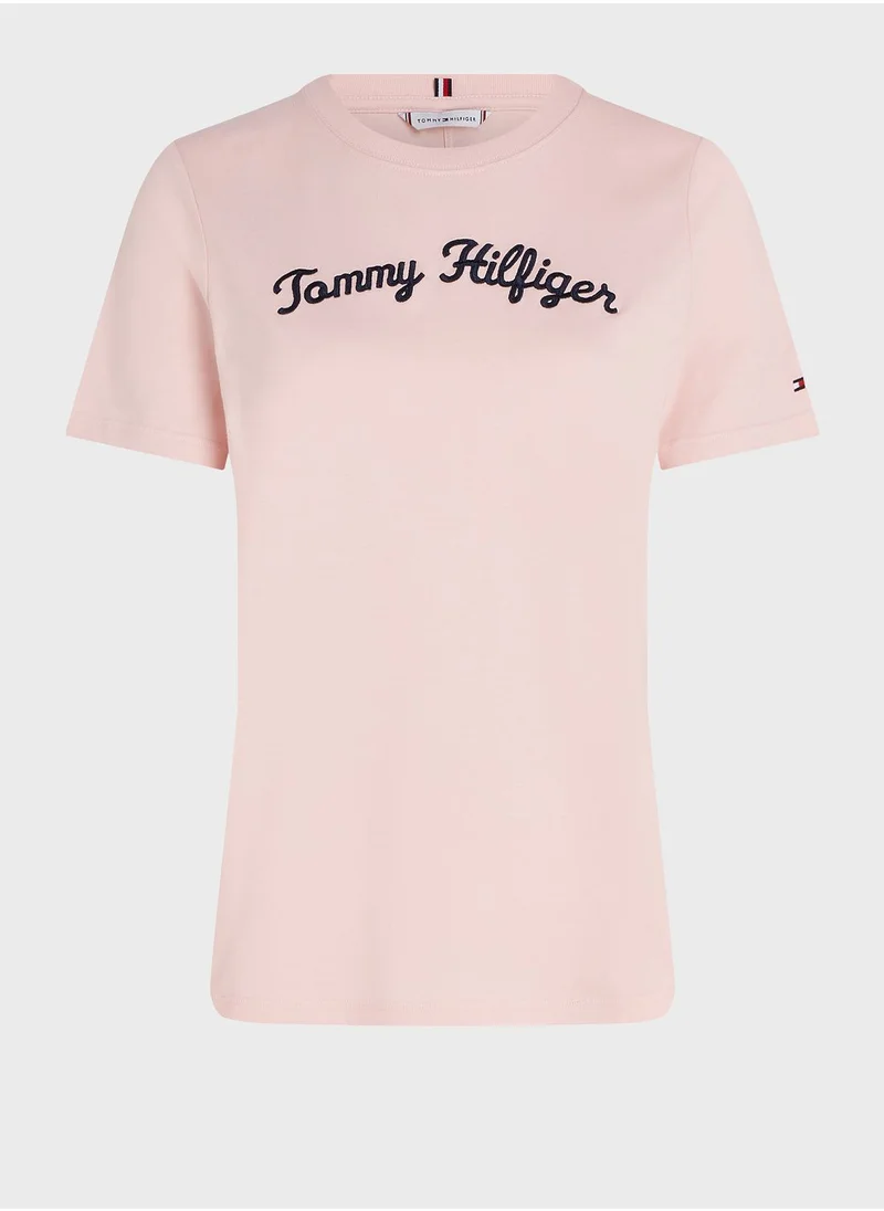 TOMMY HILFIGER Crew Neck Logo Detail T-Shirt