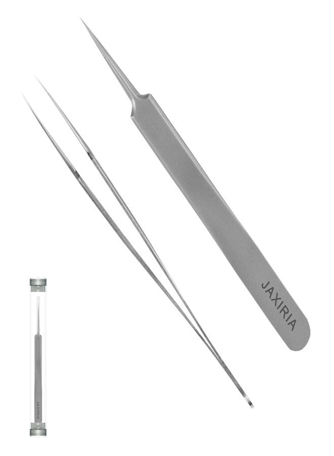 MUZE Professional Facial Milia Removal and Whitehead Pointed Tweezers - Precision Sharp Needle Nose Tool for Blackhead ,Pimple Popper & Fat Particles Remover - Zit and Pimple Acne Removal - Image 1