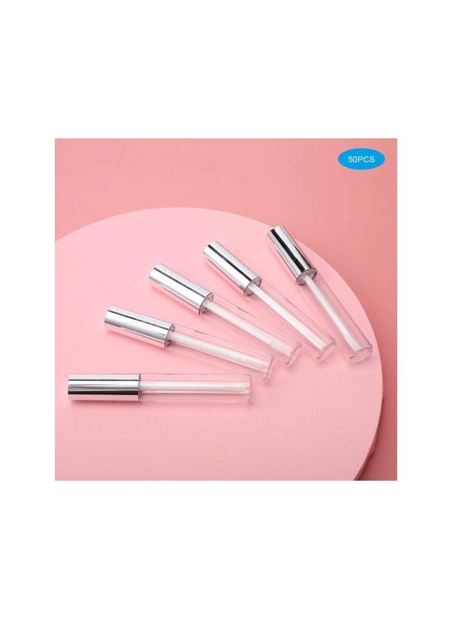 50pcs 10ml Empty Lip Gloss Tubes Containers, Refillable Lip Gloss Bottle DIY Empty Lip Oil Tube Container Makeup Tool for Lip Gloss Balm Cosmetic