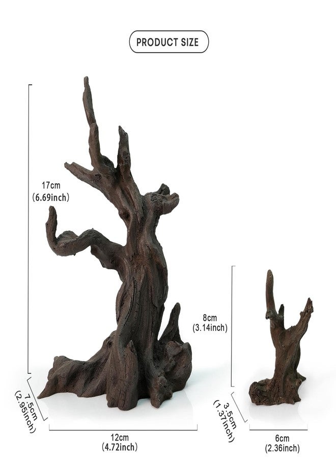 FZONE Resin Aquarium Driftwood, Aquarium Tree Decoration for Nano Aquascaping and Hardscape - Image 2