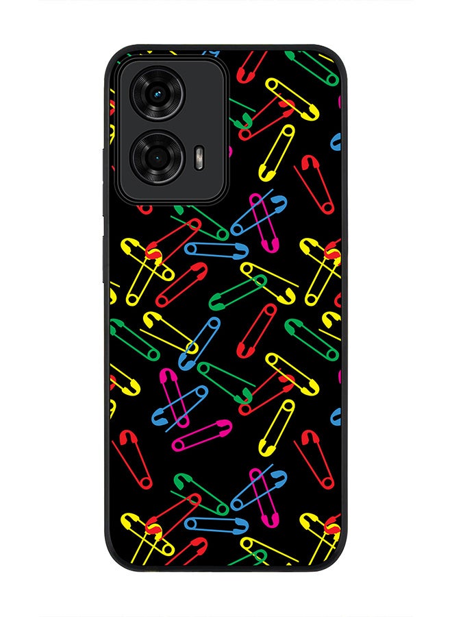 Stylizedd For Motorola Moto G24 / G24 Power Case,Slim fit Camera Protection, Shockproof Thin Phone cover - Safety Pins - Image 1