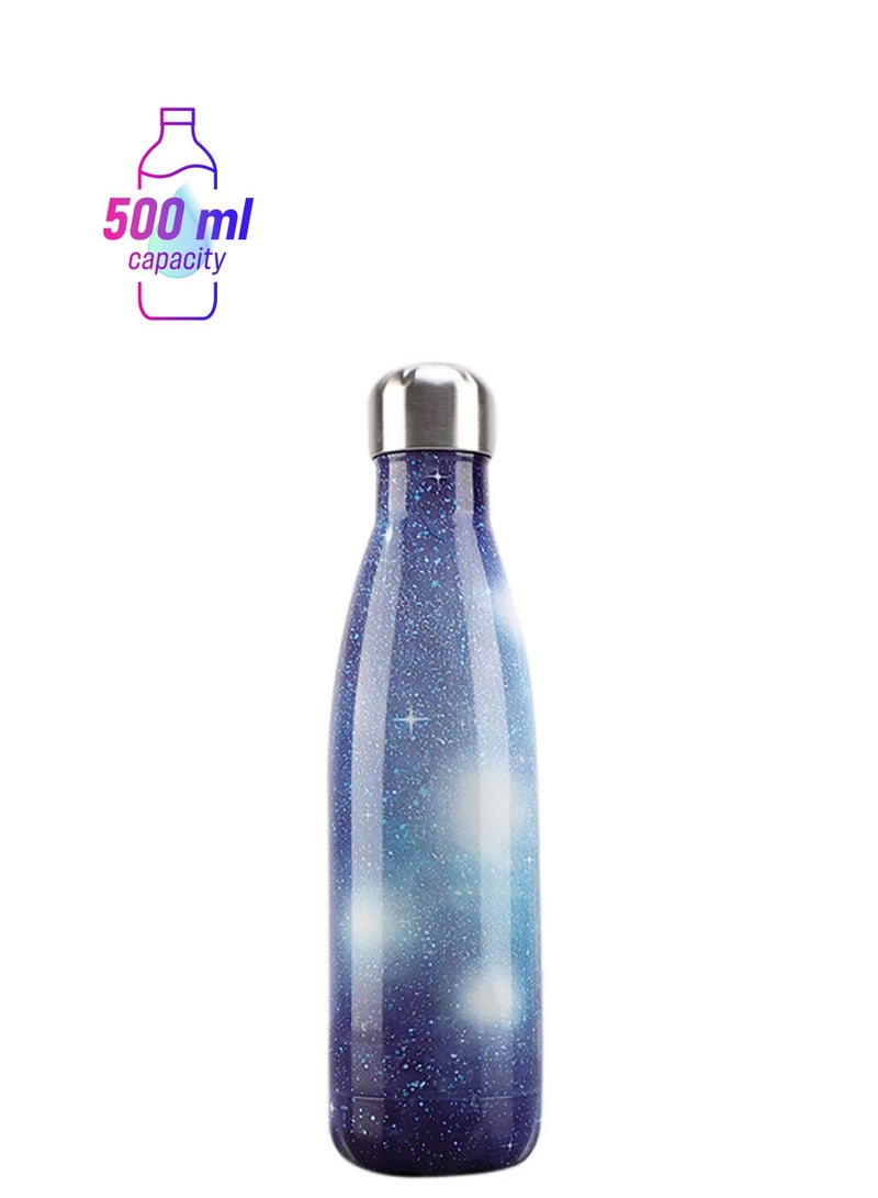 NIBEMINENT Vacuum Insulated Double Wall Stainless Steel Water Bottle Sky Blue 28x7.5cm - Image 1
