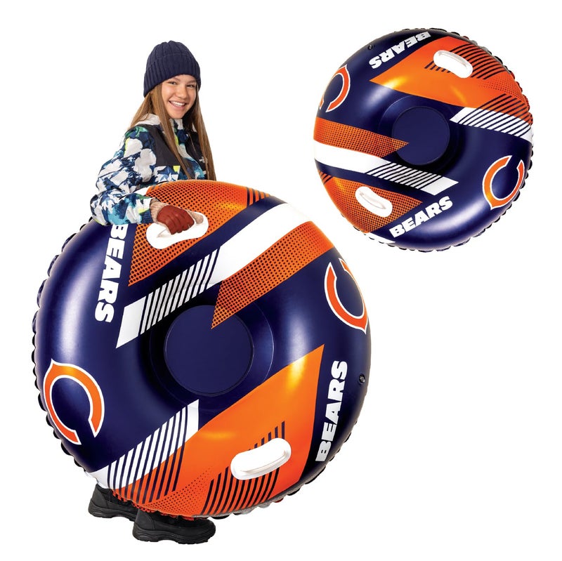 بيج ماوث ألعاب BigMouth Chicago Bears NFL Fan Gear الخارجية مرخصة رسميًا - أنبوب ثلج قابل للنفخ بمقابض - Image 1