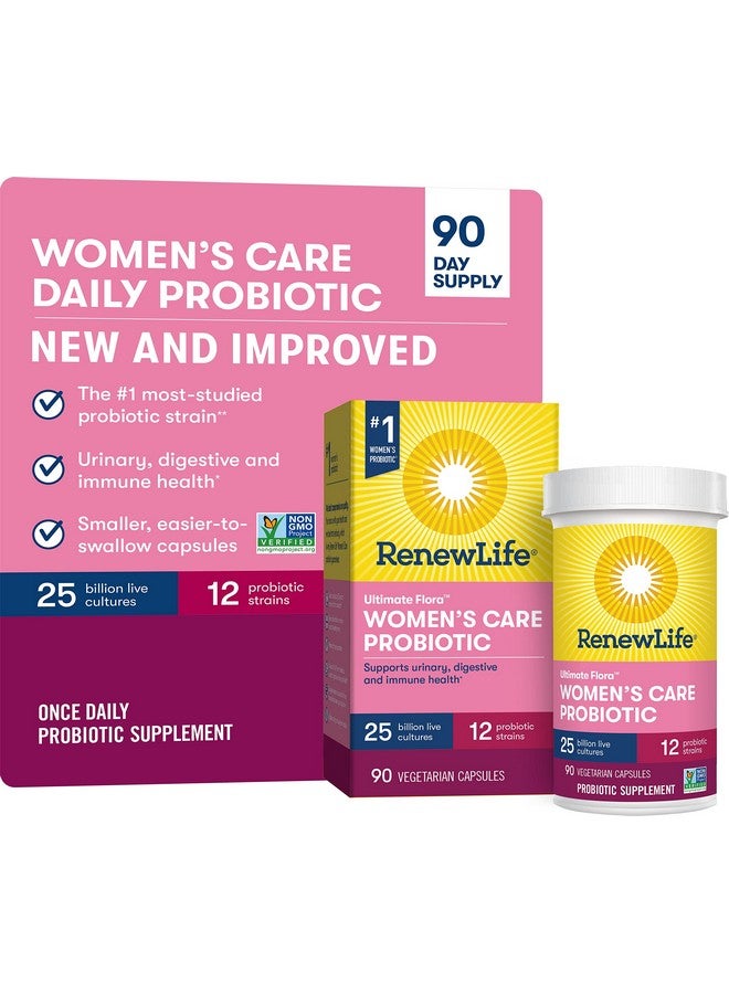 Renew Life رينيوا لايف أولتيميت فلورا رعاية النساء بروبيوتيك، 25 مليار وحدة تشكيل مستعمرة، 90 كبسولة (قد يختلف التعبئة) - Image 1