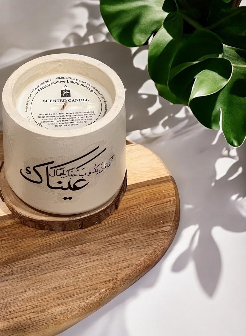 ANUM BY MUNA Avalina Candle – Vanilla Scent A luxurious, hand-poured soy wax candle that fills the air with the warm scent of vanilla, offering you moments of tranquility. Weight: 150g  - Image 4