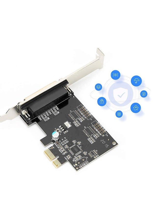 fosa Print Port LPT Card for DOS Windows MAC Linux, PCIE to Parallel Port Card PCI-E LPT Printer Card 9805 Chip, Support SPP PS2 EPP & ECP Mode - Image 2