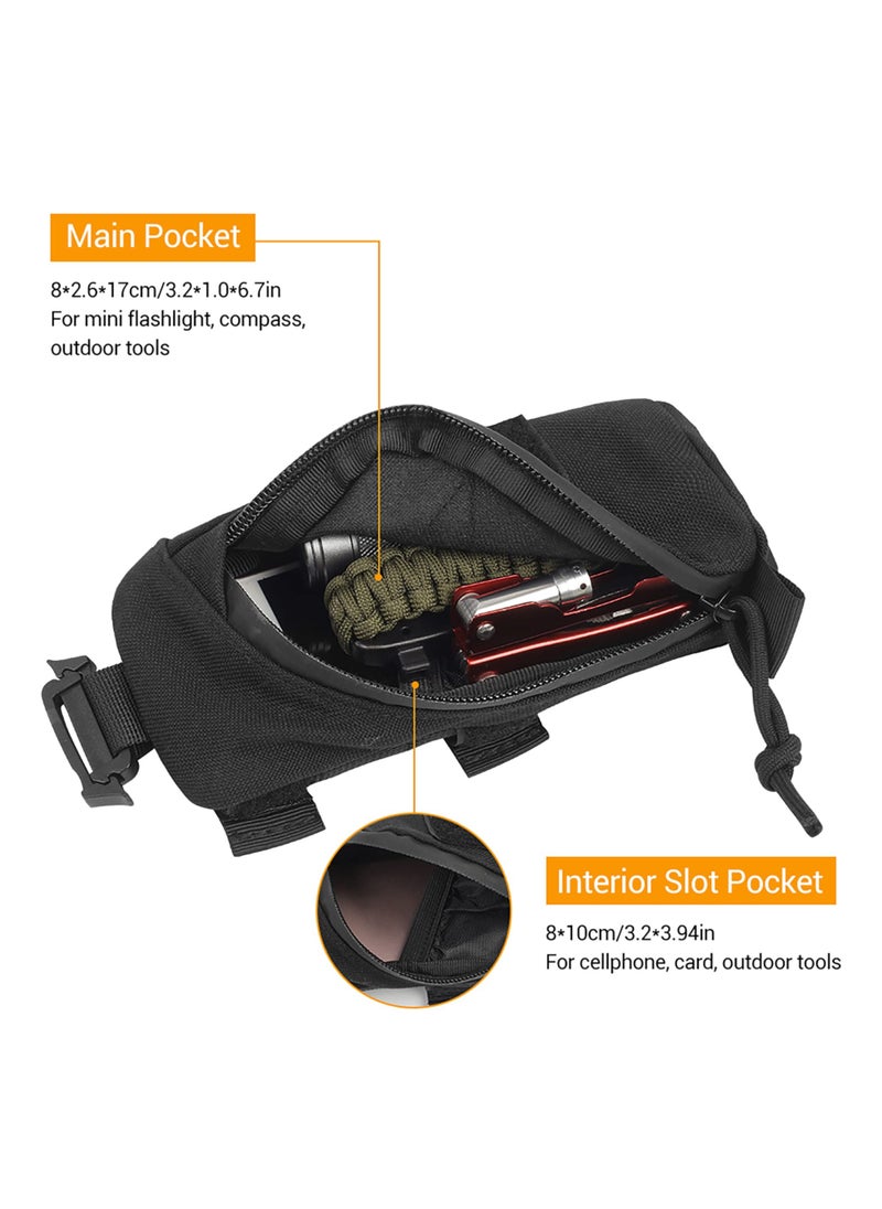 Excefore - Backpack Shoulder Strap Accessory Pouch, Tactical Accessories Bag Multifunctional EDC Tool Pockets for Belt, Compact Phone Pouchs for Outdoor Sport - Image 1