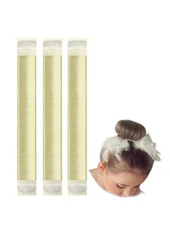 LHAAAYF Hair Bun Maker for Kids and Girls 3 PCS Mini Doughnut Shaper for Short and Thin Hair Easy Ballet Bun Tool Blonde 