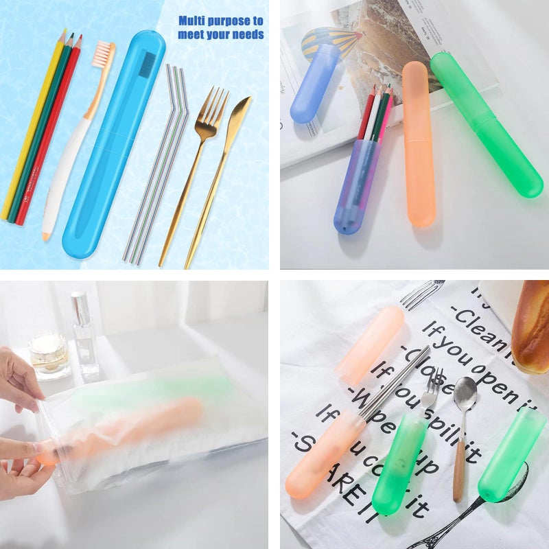 SpiderJuice 4Pc Antibacterial Portable Toothbrush Cover Holder Case for Bathroom and Travel (Random Colours) - Image 2