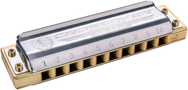 Hohner هونهير أكورديونز هونهير هارمونيكا M2009BX مارين باند كروس أوفر هارمونيكا، مفتاح A، فولاذ مقاوم للصدأ (M2009BX-A) - Image 1