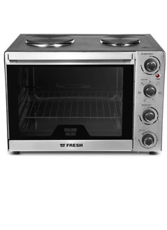 Fresh Fresh 65-liter oven with grill and fan, with 2 electric burners, silver color  - Image 1