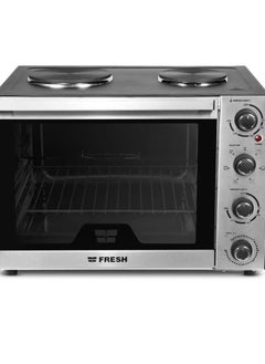 Fresh Fresh 65-liter oven with grill and fan, with 2 electric burners, silver color  - Image 3