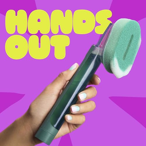 Scotch Brite Brite by ScotchBrite Fillable Dishwand with Drain Dry Stand Household and Kitchen Sponge for Washing Dishes 1 Dish Wand with Soap Dispenser - Image 3