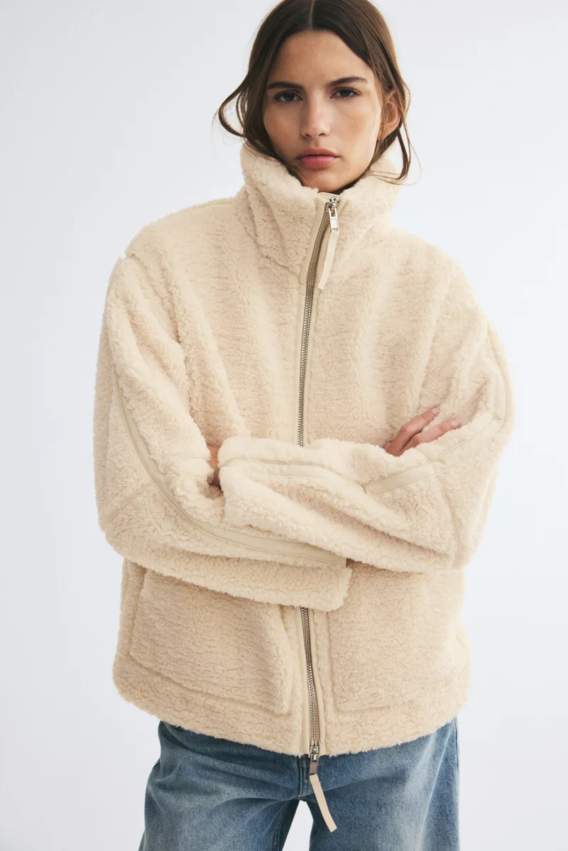 H&M  Oversized teddy jacket for Women | Best Price UAE