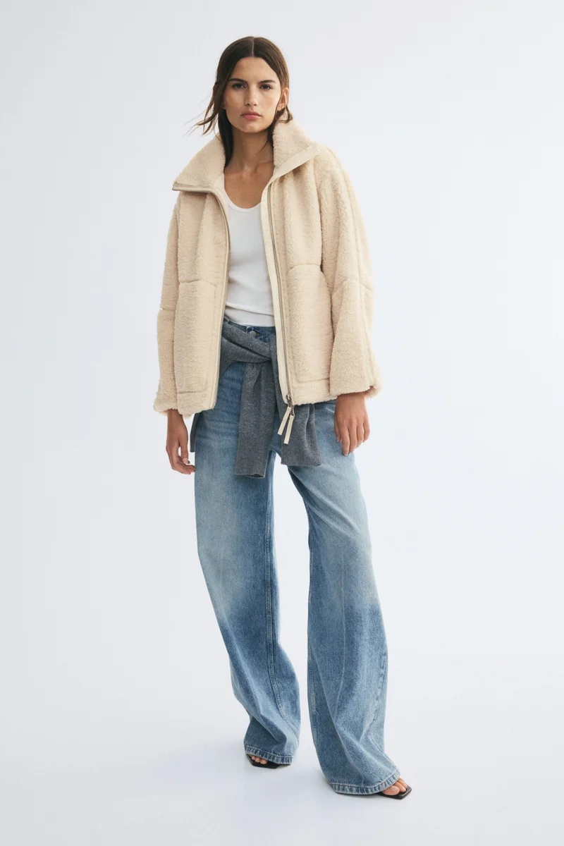 H&M  Oversized teddy jacket for Women | Best Price UAE