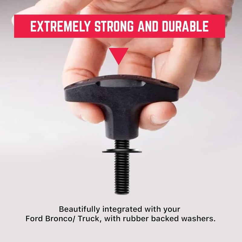 GPCA Quick-Release Tie Down GP Anchor/T-Handle Bolts Set - 8 Pack for Jeep and Ford Bronco - Image 4