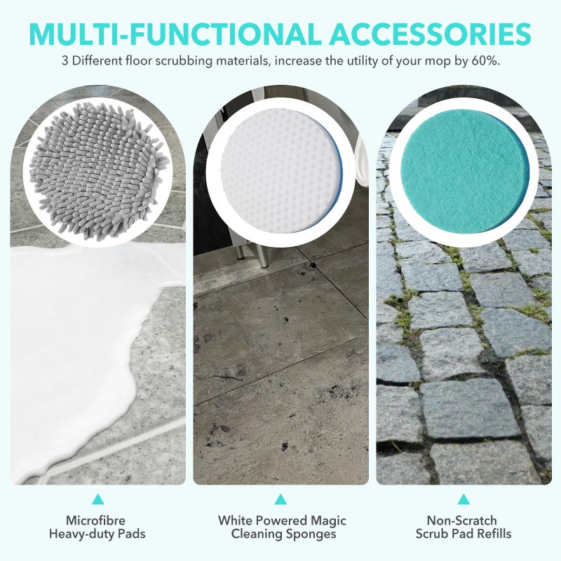 Frescares 6 Packs Steam Mop Pads Replacement Power Pads Compatible with Shark,S8201 S8001 S7001 S7201 S7000AMZ S7000 S7005 S7020 S7001C Dirt Grip Scrub Adsorb Washable Pad - Image 5