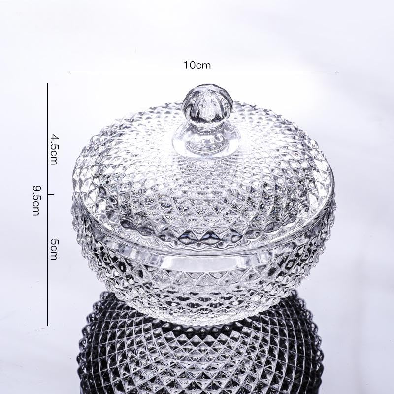 ccsxqy 21oz Glass Candy Jar with Lid | Large Clear Crystal Christmas Candy Bowl for Holiday Parties, Weddings & Home Decor - Image 2