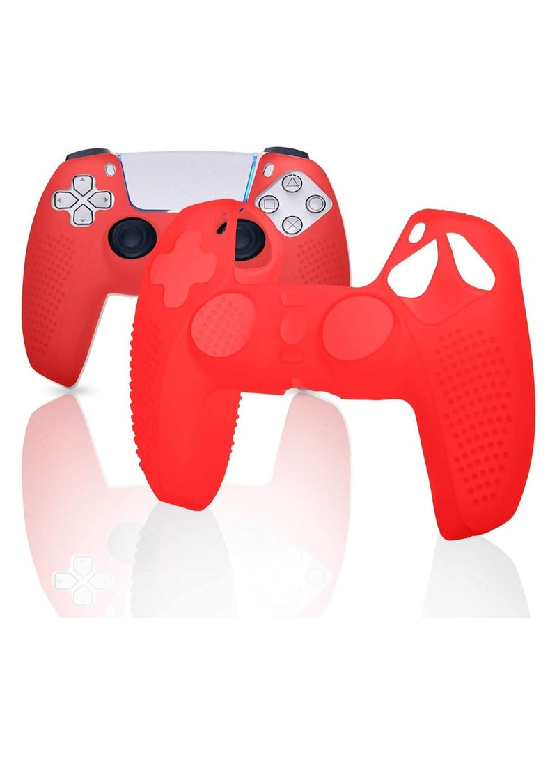Generic PS5 Controller Silicone Cover Ultra Grip Anti-Slip Cover Protective Case Sleeve for Sony Playstation 5 Controller (Red)  - Image 5