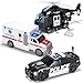 JOYIN Toddler Truck Toys for 3 4 5 6 7 Year Old Boys Police Car Toy Set Emergency Vehicle Playset Friction Powered Car with Lights and Sounds Birthday Gifts for Boys Girls Age 39 - Image 3