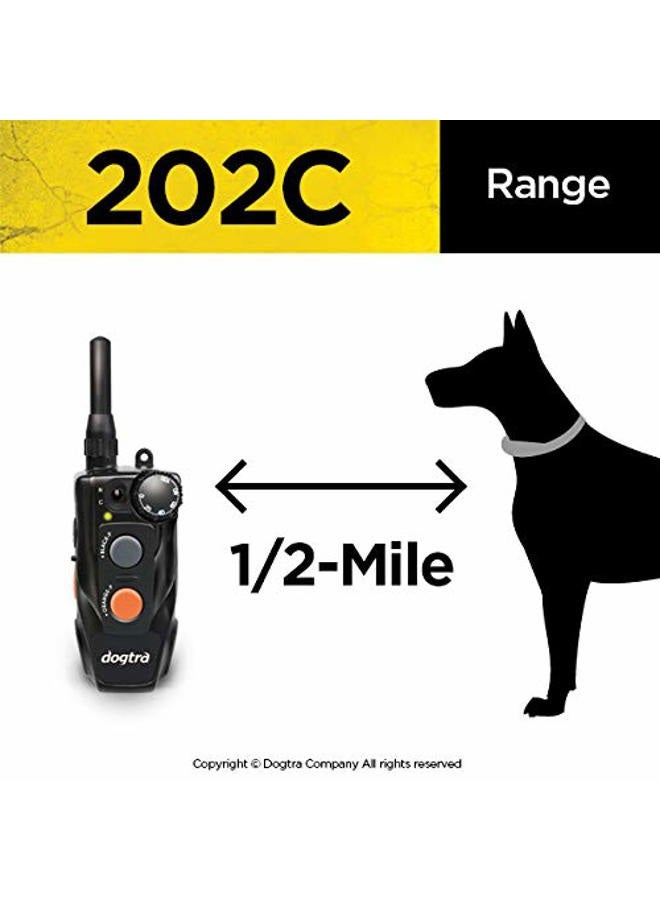 Dogtra 202C Remote Training E-Collar - 1/2 Mile Range - 2-Dogs System, Static, Vibration, Medium Output, Adjustable Levels, Waterproof, Electric Dog Collar for Basic Training of Small, Medium Dogs - Image 5