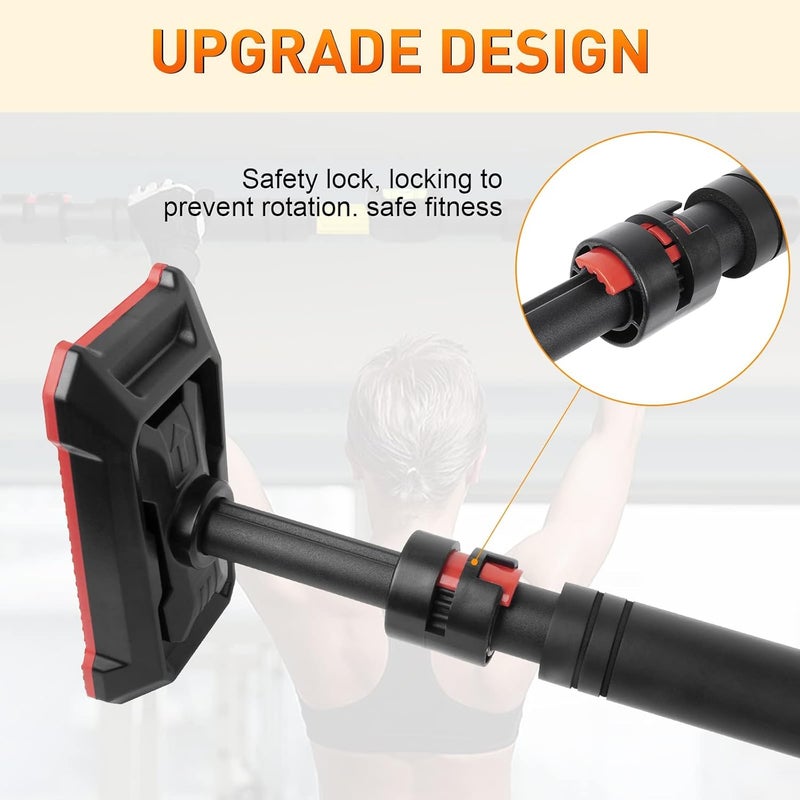 RovyFota Pull Up Bar for Doorway, Upgraded Chin Up Bar Hanging Exercise Bar, Adjustable Upper Body Trainer Workout Bar Strength Training Equipment for Home Indoor No Screw Installation - Image 5