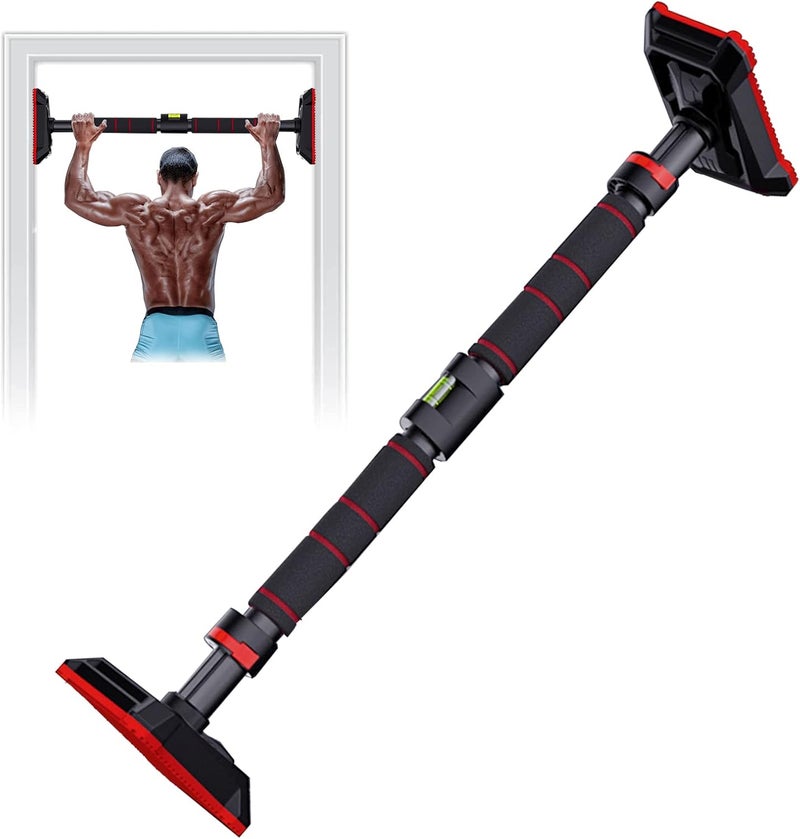RovyFota Pull Up Bar for Doorway, Upgraded Chin Up Bar Hanging Exercise Bar, Adjustable Upper Body Trainer Workout Bar Strength Training Equipment for Home Indoor No Screw Installation - Image 1