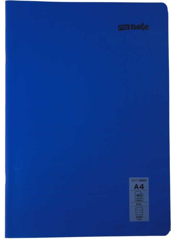 Mynote Text Neon A4 40 Sheets Plastic Cover Notebook  - Image 1