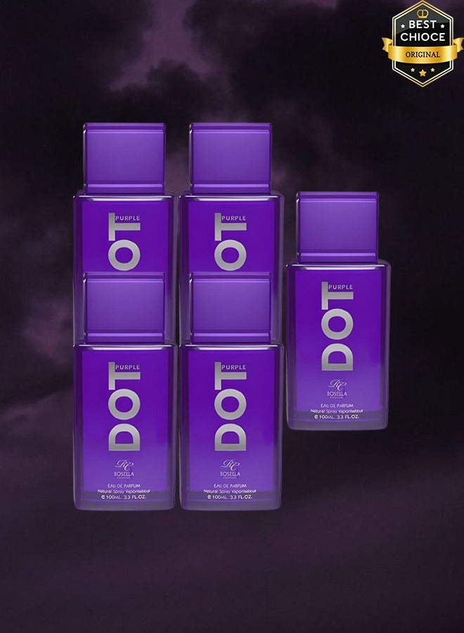 روزيلا 5 قطع عطر دوت بيربل للنساء 100 مل - Image 1