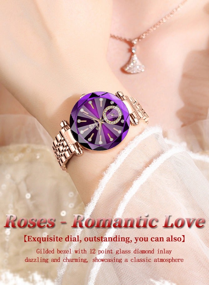 BINBOND Women's Steel Strap Quartz Watch Waterproof Elegant Watch Ladies Gifts - Image 1