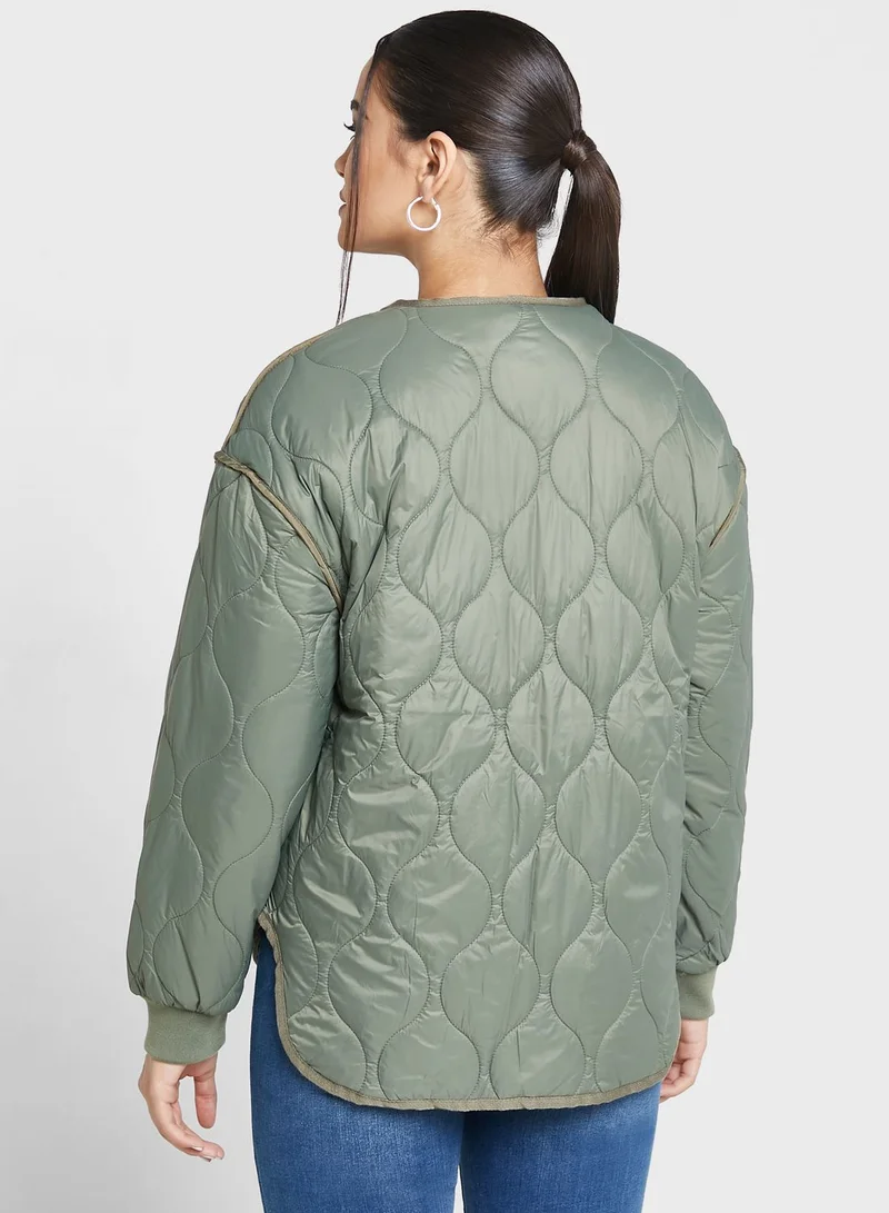 ONLY Color Block Quilted Jacket