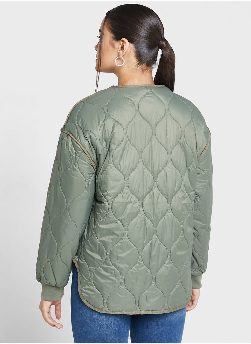 ONLY - Color Block Quilted Jacket - Image 1