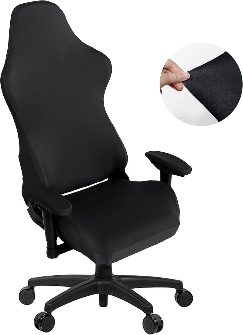SARAFLORA Gaming Chair Covers Stretch Washable Computer Chair Slipcovers for Armchair, Swivel Chair, Gaming Chair,Computer boss Chair (Black, X-Large) - Image 1