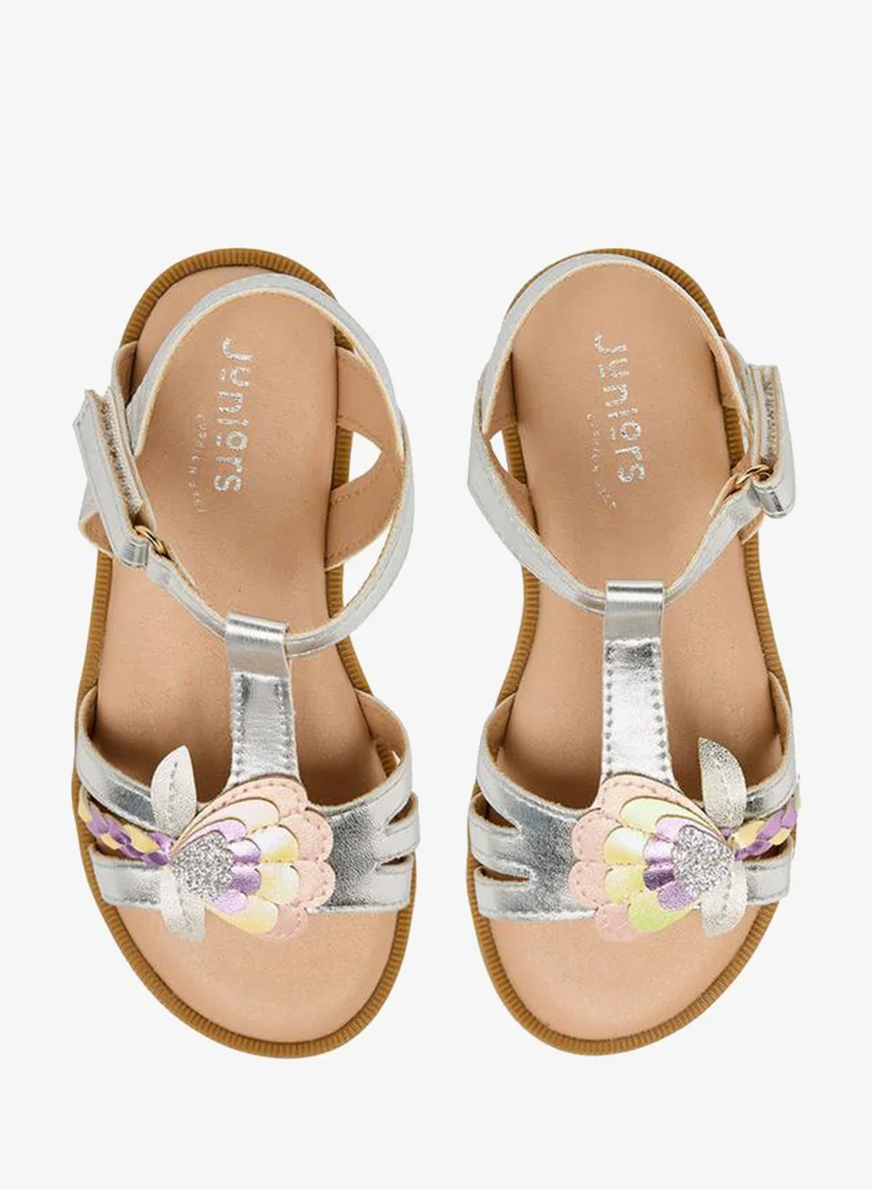 JUNIORS Girls Hook & Loop Strap Sandals