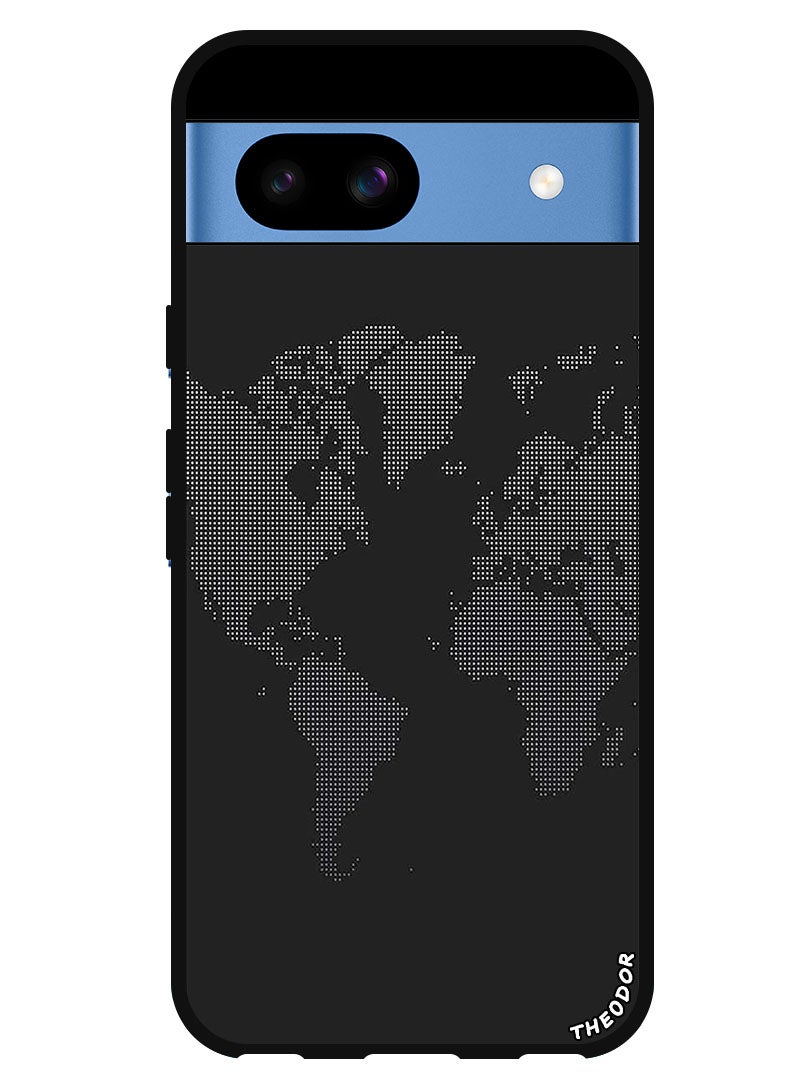 Theodor Protective Case Anti Scratch Shock Proof Bumper Cover For Google Pixel 8a Map In Dots - Image 1