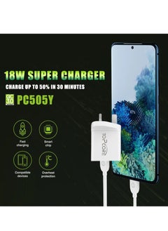Topcore 20W USB Fast Charger, Wall Adapter Compatible with iPhone, Samsung Galaxy, and All USB-C Devices – Quick Charge Power Block  - Image 5
