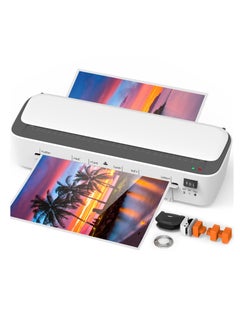 11-in-1 Thermal Laminator Machine with 36 Laminating Sheets, A4/Letter Size, 2 Temperature Settings, and Built-in Paper Trimmer for Office, School, Business, and Home Use.