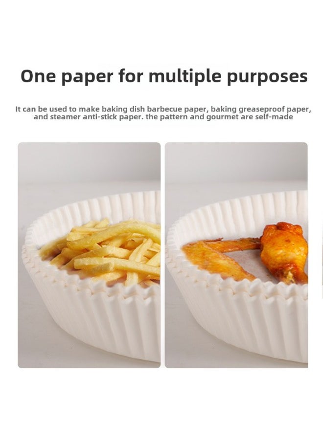 Generic - Millet Home Air Fryer Paper Special Square Food Grade Household Wash-free Pot. Small Size Non-stick Oil-absorbing Paper-Specifications:◆◇White Square Fryer Paper 100 Pieces For Xiaomi 4l Fryer◆◇ - Image 1