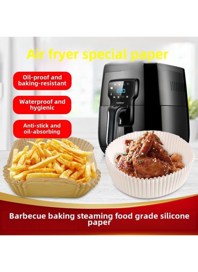 Generic - Millet Home Air Fryer Paper Special Square Food Grade Household Wash-free Pot. Small Size Non-stick Oil-absorbing Paper-Specifications:◆◇White Square Fryer Paper 100 Pieces For Xiaomi 4l Fryer◆◇ - Image 1