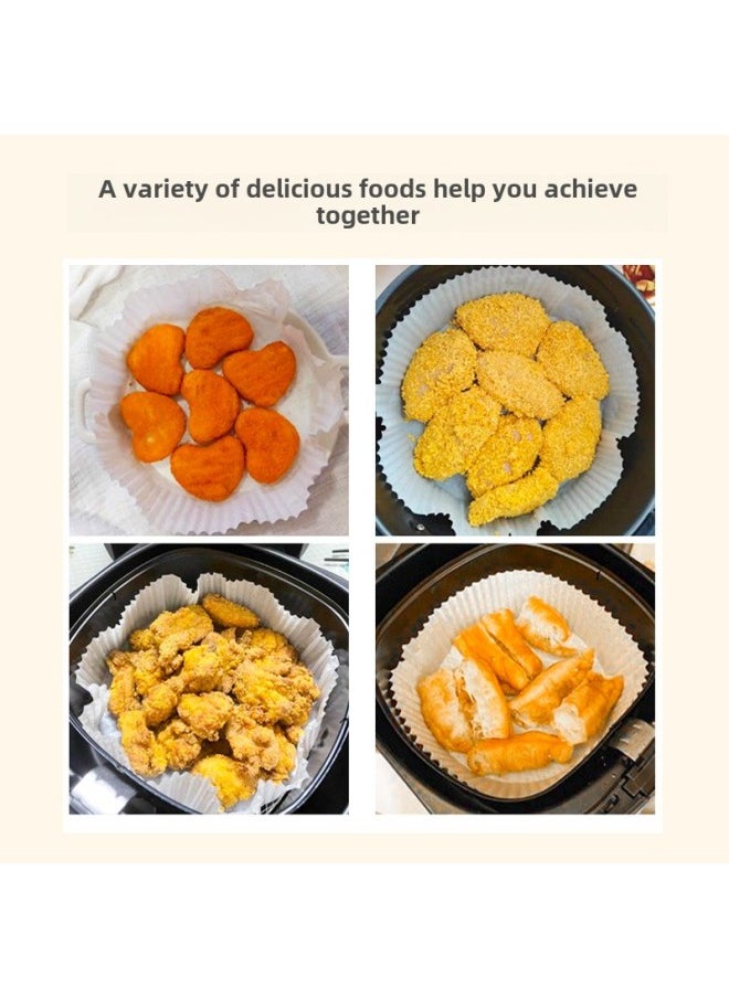 Generic - Millet Home Air Fryer Paper Special Square Food Grade Household Wash-free Pot. Small Size Non-stick Oil-absorbing Paper-Specifications:◆◇White Square Fryer Paper 100 Pieces For Xiaomi 4l Fryer◆◇ - Image 1