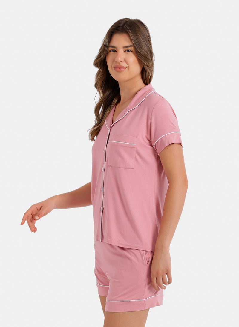 Carina Piped Short Pyjama Set - Image 2